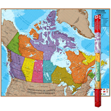 Round World Products RWPHM06 Hemispheres Laminated Map Canada