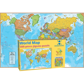 Round World Products RWPHMP01 World Map International 500 Piece