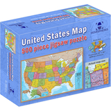 Round World Products RWPHMP02 500 Piece Usa Puzzle