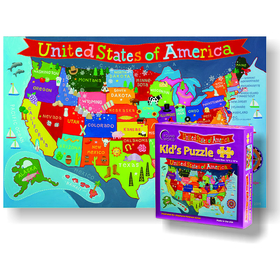 Round World Products RWPKP02 United States Jigsaw Puzzle For Kid