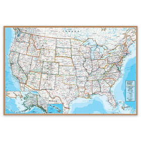 Waypoint Geographic RWPWG15 Contemporary Usa 24X36In Wall Map, Laminated