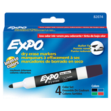 Sanford L.P. SAN82074 Marker Expo 2 Dry Erase 4 Clr Bull Black Red Blue Green