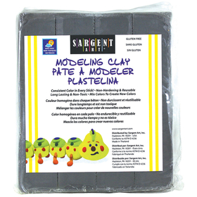 Sargent Art SAR224084 Modeling Clay Plastic Gray 1 Lb Box