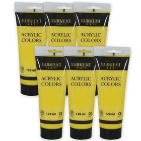 Sargent Art SAR230302-6 120Ml Acrylic Primary Yellow (6 EA)