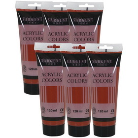 Sargent Art SAR230390-6 120Ml Acrylic Burnt Sienna (6 EA)