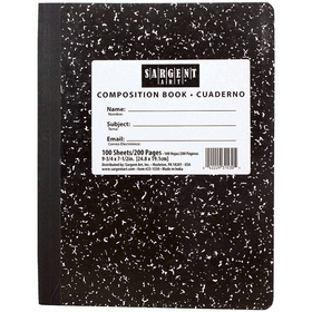 Sargent Art SAR231530 100Sht 7.5 X 9 3/4 Hard Cover - Composition Notebook
