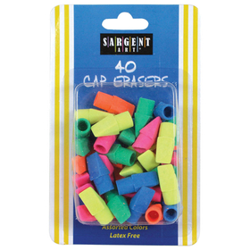 Sargent Art SAR361015 40Ct Assorted Color Cap Eraser