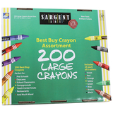 Sargent Art SAR553225 Large Crayons 200 Large Size