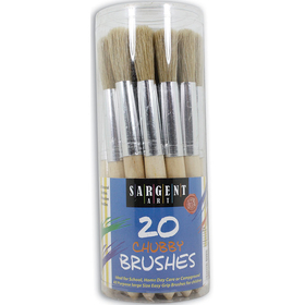 Sargent Art SAR564000 20Ct Jumbo Brushes Plastic Handles - In Canister