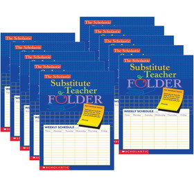 Scholastic Teacher Resources SC-0439546443-10 Substitute Teacher Folder (10 EA)