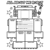 Scholastic Teaching Resources SC-054501462X All About Me Robot Graphic Organizer Posters