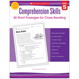 Scholastic Teaching Resources SC-546056 Comprehension Skills Gr 5 40 Short Passages For Close Reading