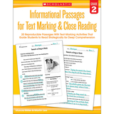 Scholastic Teaching Resources SC-579378 Gr 2 Informational Passages For - Text Marking Close Reading