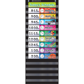 Scholastic Teaching Resources SC-583865 Pocket Chart Daily Schedule Black