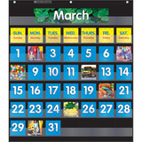 Scholastic Teaching Resources SC-583866 Pocket Chart Monthly Calendar Black