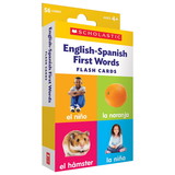 Scholastic Teacher Resources SC-714845 Flash Cards English-Spanish First, Words