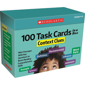 Scholastic Teacher Resources SC-716436 100 Task Cards Context Clues