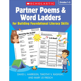 Scholastic Teacher Resources SC-734190 Partner Poems & Word Ladders Gr 1-3, Build Foundational Literacy Skills