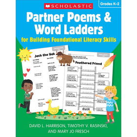 Scholastic Teacher Resources SC-734191 Partner Poems & Word Ladders Gr K-2, Build Foundational Literacy Skills
