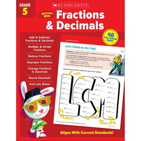 Scholastic Teacher Resources SC-735518 Success W/ Fractions & Decimals Gr5