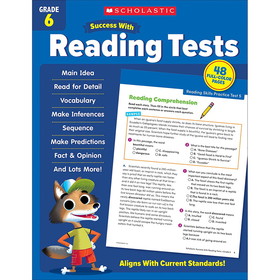 Scholastic Teacher Resources SC-735551 Success With Reading Tests Gr 6