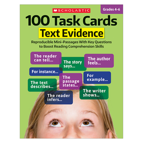 Scholastic Teaching Resources SC-811301 100 Task Cards Text Evidence