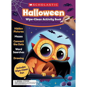 Scholastic Teacher Resources SC-830537 Halloween Wipe-Clean Activity Book