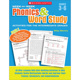 Scholastic Teaching Resources SC-946589 Week By Week Phonics & Word Study - Activities For The Intermediate Gr