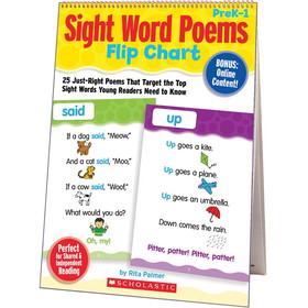 Scholastic Teacher Resources SC-9780545115940 Sight Word Poems Flip Chart