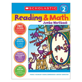Scholastic Teacher Resources SC-978601 Reading & Math Jumbo Workbk Grade 2