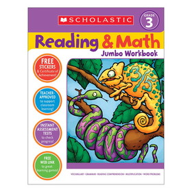 Scholastic Teacher Resources SC-978602 Reading & Math Jumbo Workbk Grade 3
