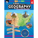 Shell Education SEP28625 180 Days Of Geography Grade 4