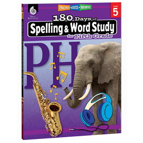 Shell Education SEP28633 180 Days Spelling & Word Study Gr 5