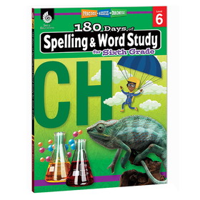 Shell Education SEP28634 180 Days Spelling & Word Study Gr 6