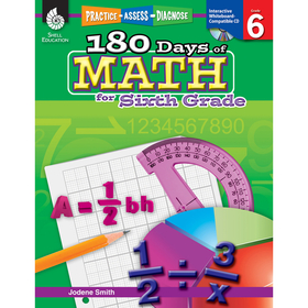 Shell Education SEP50802 180 Days Of Math Gr 6