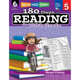 Shell Education SEP50926 180 Days Of Reading Book For Fifth Grade