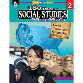 Shell Education SEP51394 180 Days Of Social Studies For Gr 2