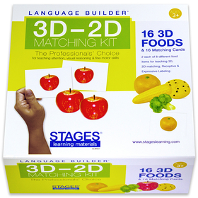 Stages Learning Materials SLM007 Lang Build 3D?2D Matching Kit Foods