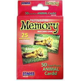 Stages Learning Materials SLM220 Animals Photographic Memory, Matching Game
