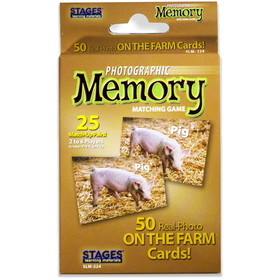 Stages Learning Materials SLM224 On The Farm Photographic Memory, Matching Game