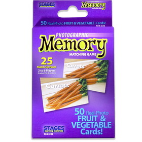 Stages Learning Materials SLM226 Fruit & Vegetables Photographic, Memory Matching Game