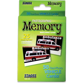 Stages Learning Materials SLM228 Vehicles Photographic Memory, Matching Game