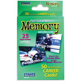 Stages Learning Materials SLM229 Careers Photographic Memory, Matching Game