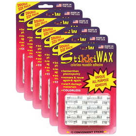 StikkiWorks STK02010-6 Stikkiwax Pack Of 12 Sticks, Per Pk (6 PK)