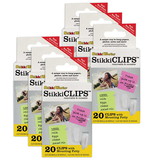 StikkiWorks STKSC20-6 Stikki Clips W/Mountng Putty (6 PK)