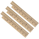 Learning Resources STP34039-3 Wooden Meter Stick Plain, Ends (3 EA)