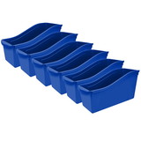 STOREX STX71101U06C-6 Large Book Bin Blue (6 EA)