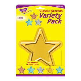 TREND T-10642 Stars Classic Accents Var Pack, I Heart Metal