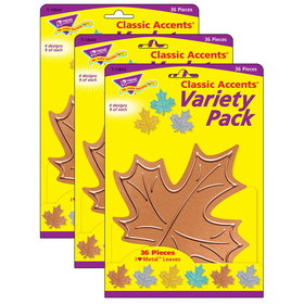 TREND T-10644-3 Leaves Classic Accents Var, Pack I Heart Metal (3 PK)