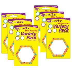 TREND T-10740-6 Color Harm Hexa-Swirls Mini, Accents Variety Pack (6 PK)